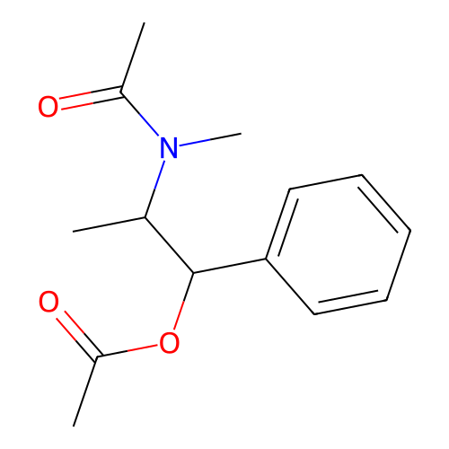 2-[Acetyl(methyl)amino]-1-phenylpropyl acetate structure