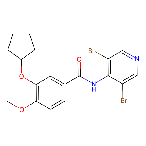 3-Cyclopentyloxy-N-(3,5-dibromo-pyridin-4-yl)-4-methoxy-benzamide structure