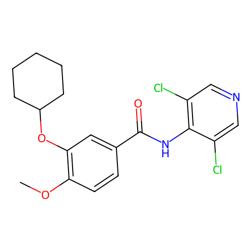 3-Cyclohexyloxy-N-(3,5-dichloro-pyridin-4-yl)-4-methoxy-benzamide structure