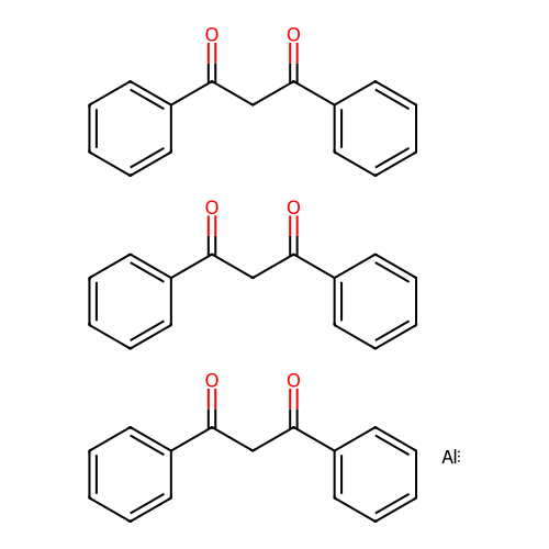 Tris(1,3-propanedionato)aluminum structure