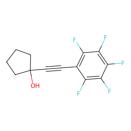 1-[(Pentafluorophenyl)ethynyl]cyclopentanol structure