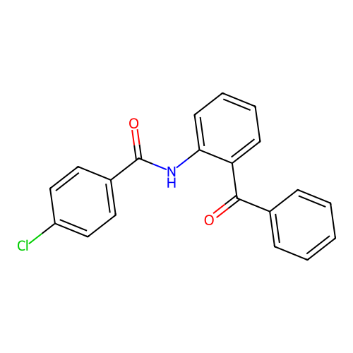 (4-chlorophenyl)-N-[2-(phenylcarbonyl)phenyl]carboxamide structure