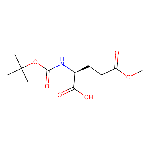 (S)-2-((tert-butoxycarbonyl)amino)-5-methoxy-5-oxopentanoic acid structure