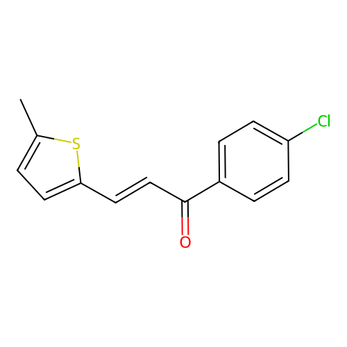 (2E)-1-(4-Chlorophenyl)-3-(5-methylthiophen-2-yl)prop-2-en-1-one structure