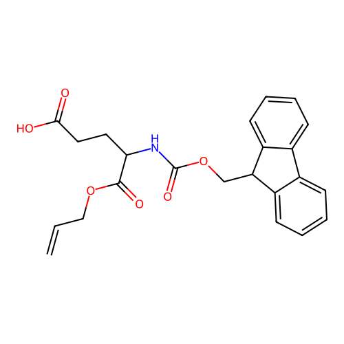5-allyloxy-4-(9H-fluoren-9-ylmethoxycarbonylamino)-5-oxo-pentanoic acid structure