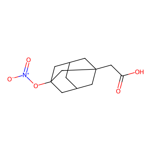 (3-Nitroxyadamantan-1-yl)acetic acid structure
