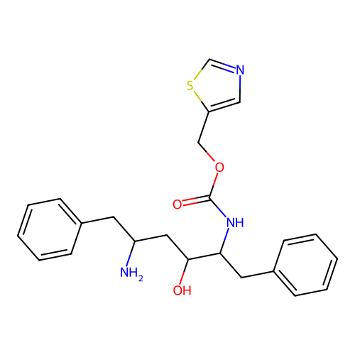 5-amino-2-(N-((5-thiazolyl)methoxycarbonyl)amino)-1,6-diphenyl-3-hydroxyhexane structure