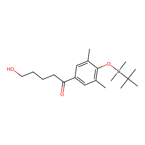 1-[4-[[(1,1-Dimethylethyl)dimethylsilyl]oxy]-3,5-dimethylphenyl]-5-hydroxy-1-pentanone structure