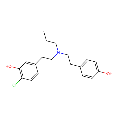 2-chloro-5-(2-((4-hydroxyphenethyl)(propyl)amino)ethyl)phenol structure