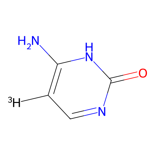 6-amino-5-tritio-1H-pyrimidin-2-one structure
