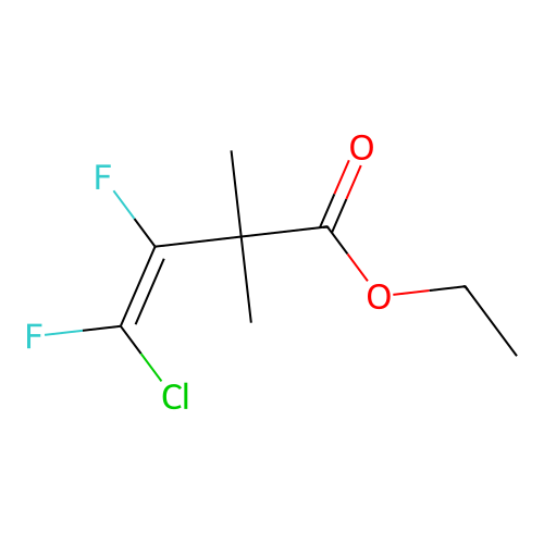 Ethyl (E)-4-chloro-3,4-difluoro-2,2-dimethyl-3-butenoate structure