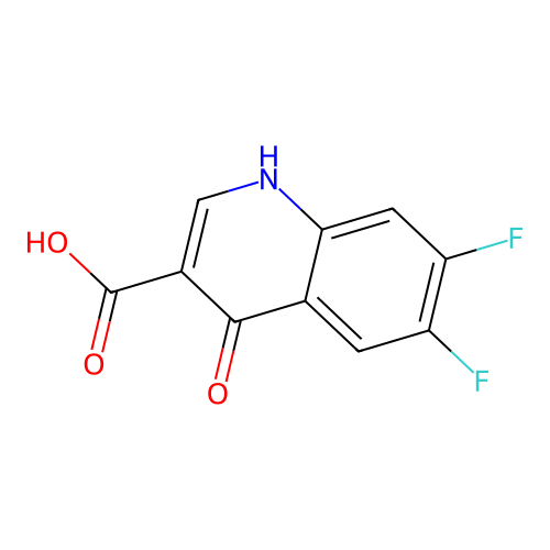 6,7-Difluoro-4-oxo-1,4-dihydroquinoline-3-carboxylic acid structure