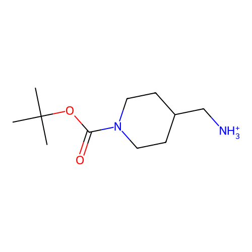 [1-[(2-Methylpropan-2-yl)oxycarbonyl]piperidin-4-yl]methylazanium structure