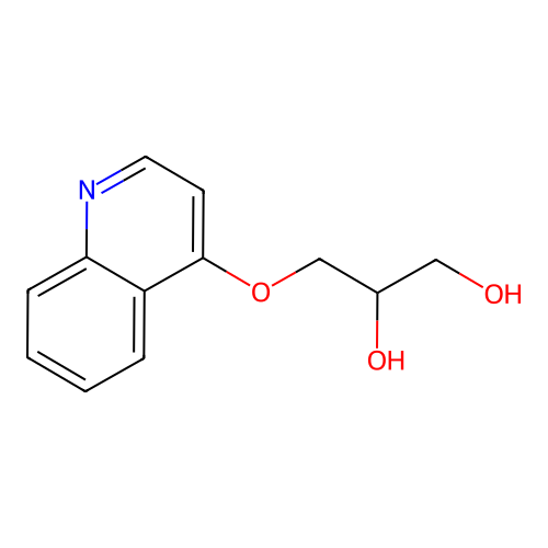 3-Quinolin-4-yloxypropane-1,2-diol structure