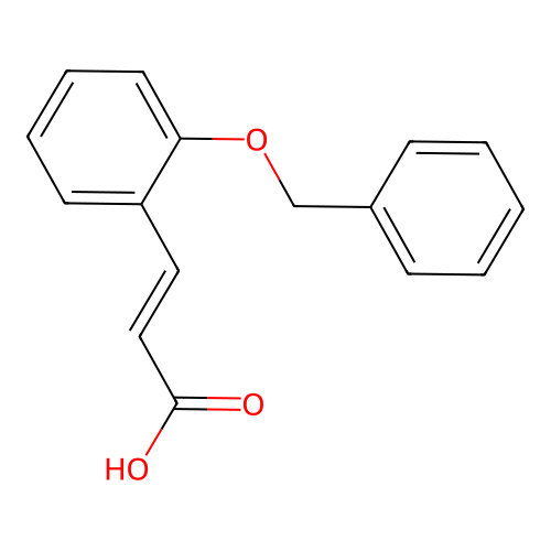 (2E)-3-(2-(benzyloxy)phenyl)prop-2-enoic acid structure