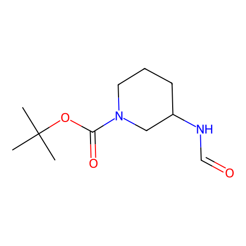 1,1-Dimethylethyl 3-(formylamino)-1-piperidinecarboxylate structure