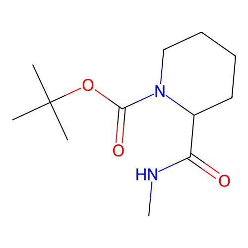 Azacyclohexan-2-carboxylic acid amide, 1-boc-N-methyl- structure
