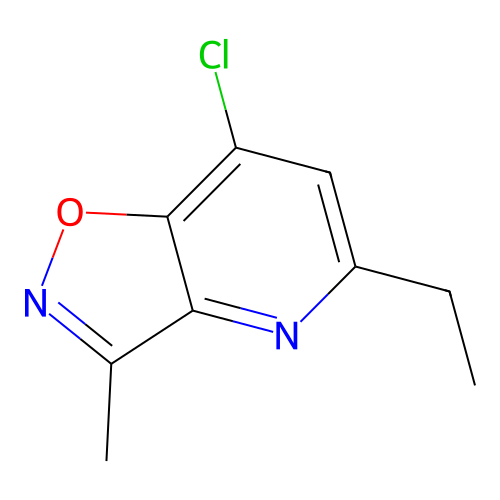7-Chloro-5-ethyl-3-methyl-isoxazolo[4,5-b]pyridine structure
