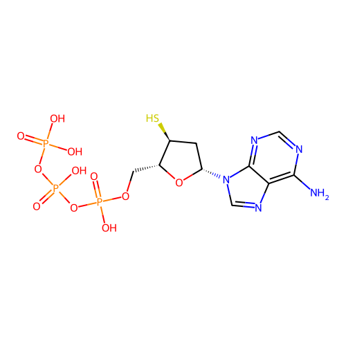 3'-SHddATP structure