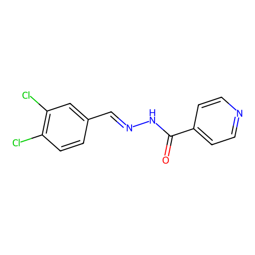 N-[(3,4-dichlorophenyl)methylideneamino]pyridine-4-carboxamide structure