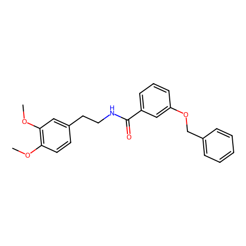 3-(benzyloxy)-N-[2-(3,4-dimethoxyphenyl)ethyl]benzamide structure