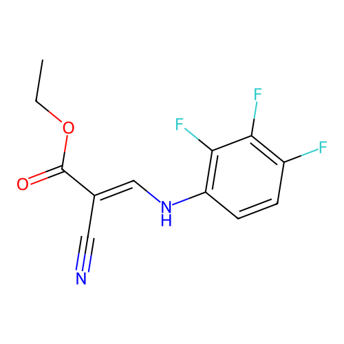 Ethyl 2-cyano-3-[(2,3,4-trifluorophenyl)amino]prop-2-enoate structure