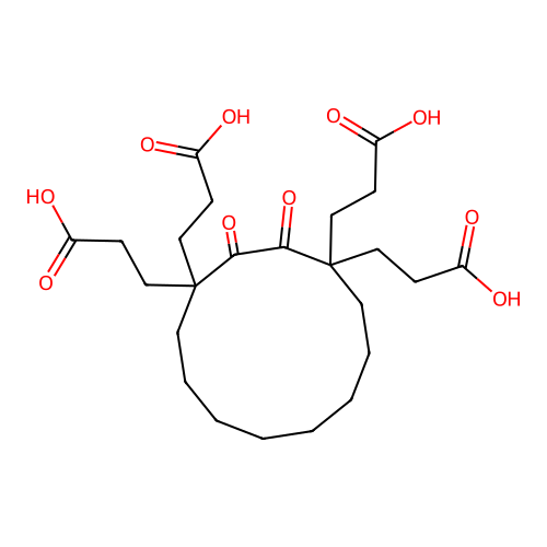 3-[1,4,4-Tris(2-carboxyethyl)-2,3-dioxocyclododecyl]propanoic acid structure
