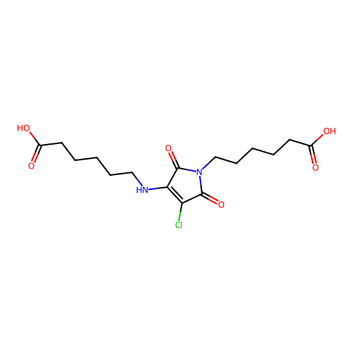 6-[[1-(5-carboxypentyl)-4-chloro-2,5-dioxo-pyrrol-3-yl]amino]hexanoic Acid structure