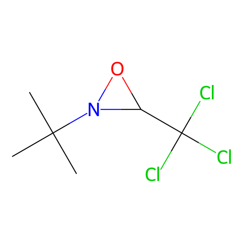 2-Tert-butyl-3-(trichloromethyl)-1,2-oxaziridine structure