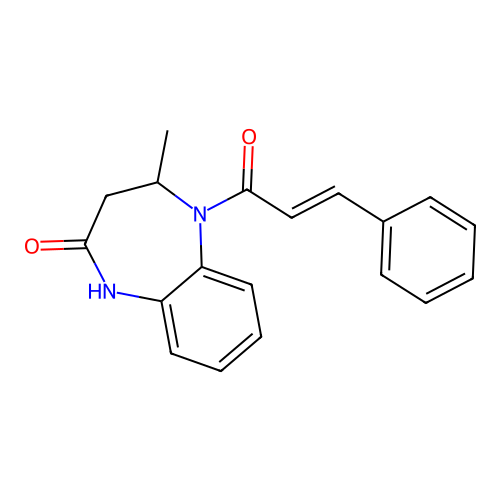 2H-1,5-Benzodiazepin-2-one, 1,3,4,5-tetrahydro-5-(1-oxo-3-phenyl-2-propenyl)- structure