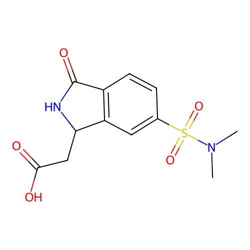 (6-Dimethylsulfamoyl-3-oxo-2,3-dihydro-1H-isoindol-1-yl)-acetic acid structure