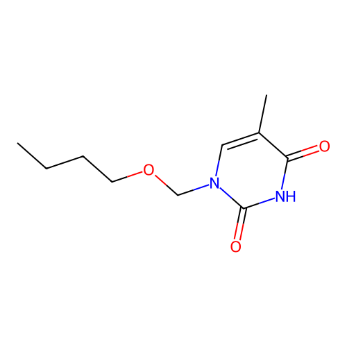 1-(Butoxymethyl)-5-methylpyrimidine-2,4-dione structure