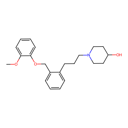 1-(3-{2-[(2-Methoxyphenoxy)methyl]phenyl}propyl)piperidin-4-ol structure