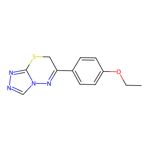 6-(4-ethoxyphenyl)-7H-[1,2,4]triazolo[3,4-b][1,3,4]thiadiazine structure