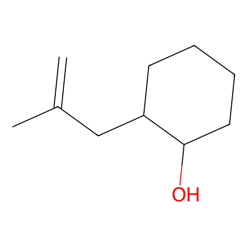 2-(2-Methylprop-2-enyl)cyclohexan-1-ol structure