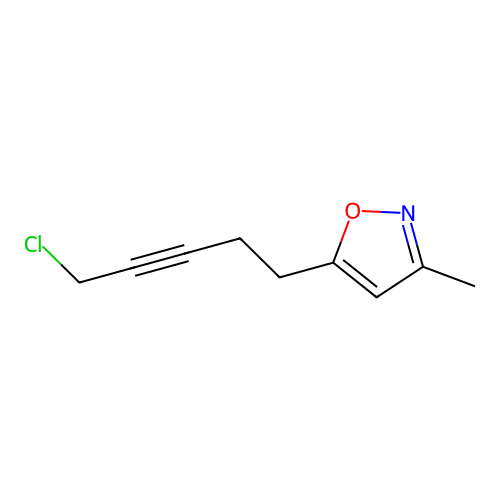 Isoxazole, 5-(5-chloro-3-pentynyl)-3-methyl- structure