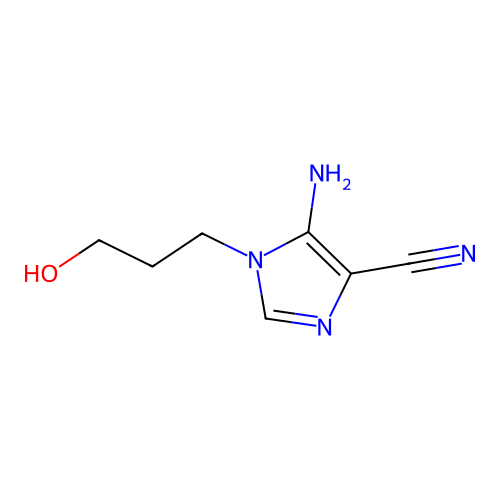 5-Amino-1-(3-hydroxypropyl)imidazole-4-carbonitrile structure