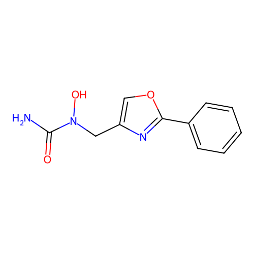 Urea, N-hydroxy-N-[(2-phenyl-4-oxazolyl)methyl]- structure