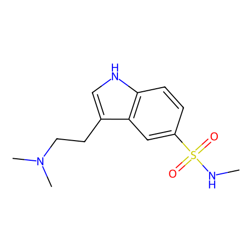 3-(2-Dimethylamino-ethyl)-1H-indole-5-sulfonic acid methylamide structure