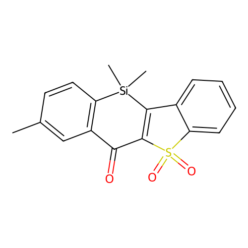 2,5,5-trimethyl[1]benzosilino[3,2-b][1]benzothiophen-11(5H)-one 10,10-dioxide structure