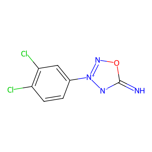 1,2,3,4-Oxatriazolium, 5-amino-3-(3,4-dichlorophenyl)-, inner salt structure