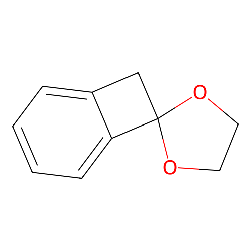 Spiro[bicyclo[4.2.0]octa-1,3,5-triene-7,2'-[1,3]dioxolane] structure