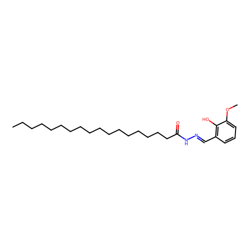 N-[(2-hydroxy-3-methoxyphenyl)methylideneamino]octadecanamide structure