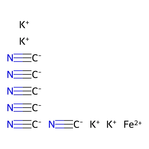 亚铁氰化钾 structure