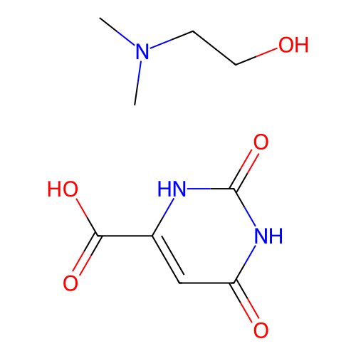 Deanol orotate structure