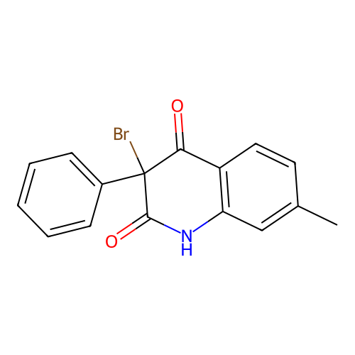 3-bromo-7-methyl-3-phenyl-1H-quinoline-2,4-dione structure
