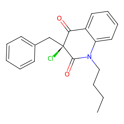 3-Benzyl-1-butyl-3-chloroquinoline-2,4(1H,3H)-dione structure