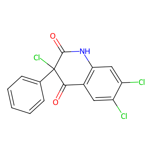 3,6,7-trichloro-3-phenyl-1H-quinoline-2,4-dione structure