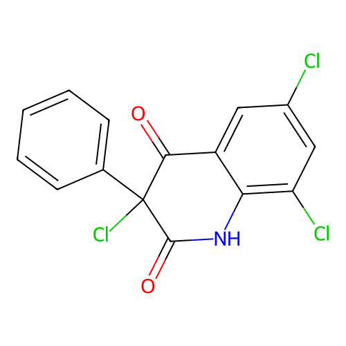 3,6,8-trichloro-3-phenyl-1H-quinoline-2,4-dione structure