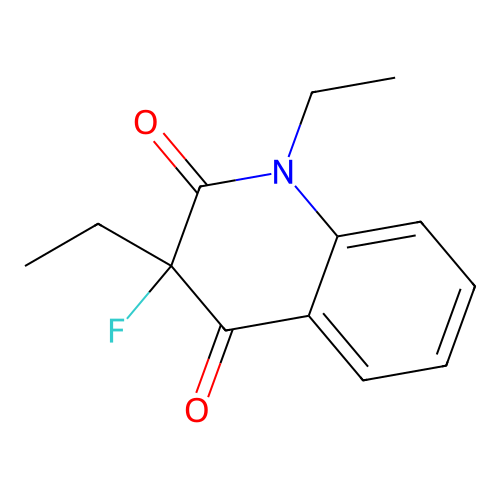 1,3-diethyl-3-fluoro-2,4(1H,3H)-quinolinedione structure